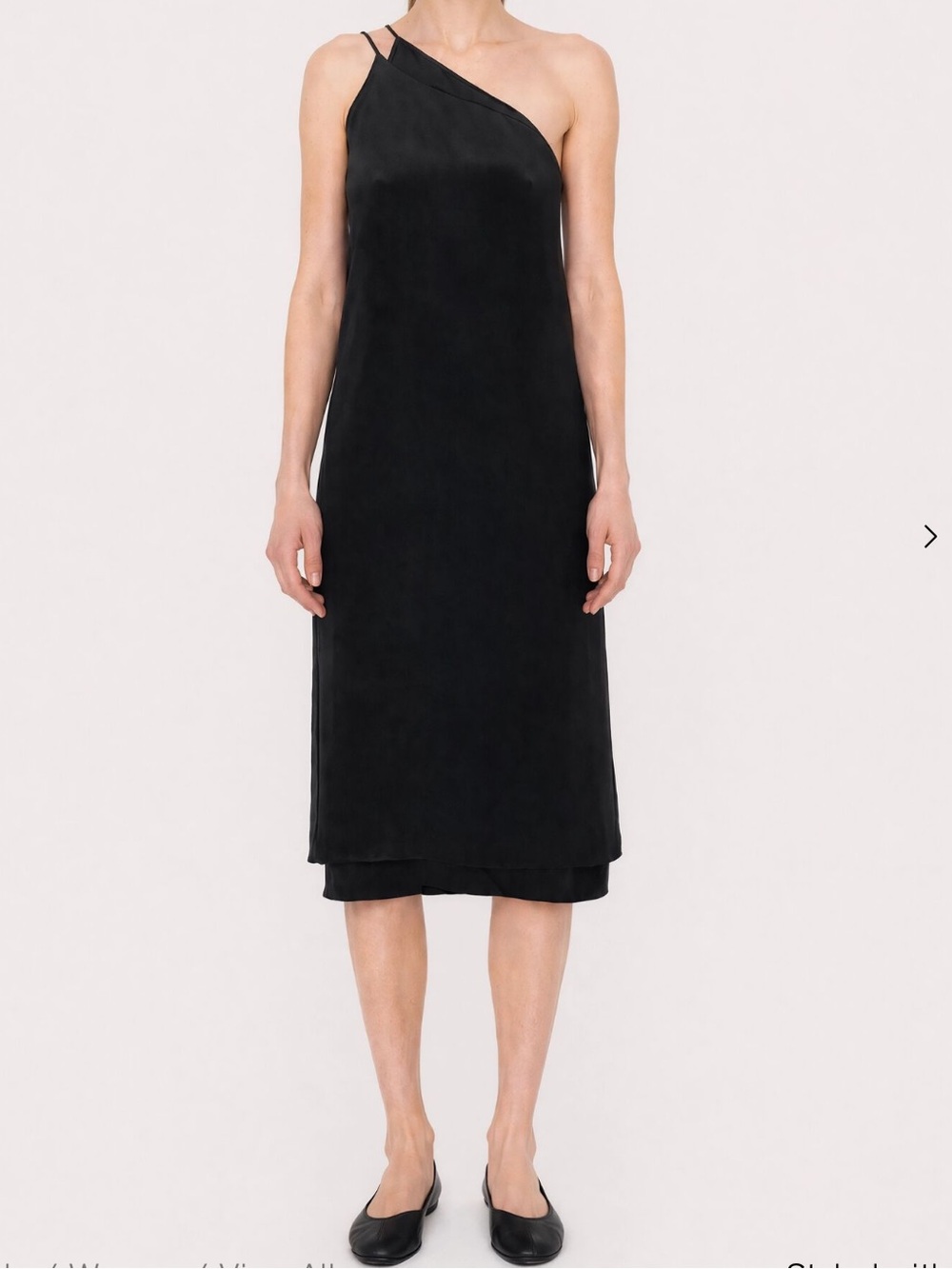 Filippa K black Asymmetric Seersucker Dress size 34